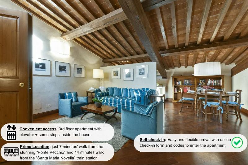 Tiepolo romantic penthouse in the Oltrarno — отель с удобствами в Флоренции