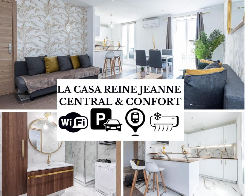 LA CASA REINE JEANNE- CENTRAL pres de la gare - WIFI - PARKING - Neuf ET CONFORT — отель в Николь, Франция