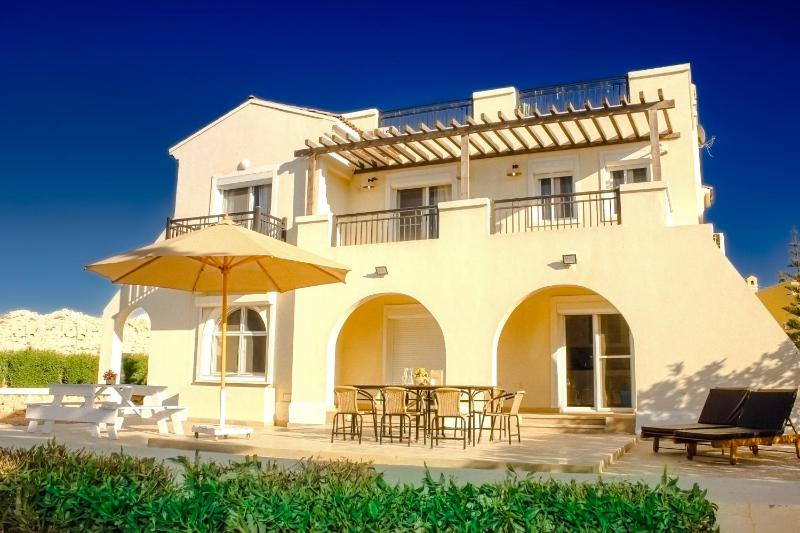 Villa exterior with modern architecture