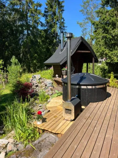 Nordic Sauna Retreat with Hot Tub