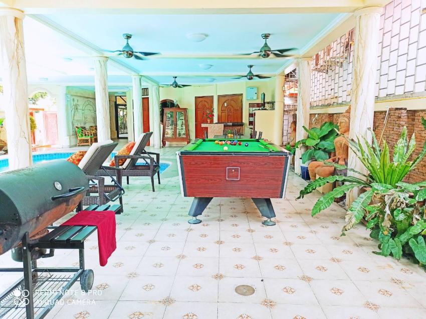 芭提雅,พัทยา,Jomtien beach 500m,Luxury Thai style ,5BR pool Villa,BBQ,#118