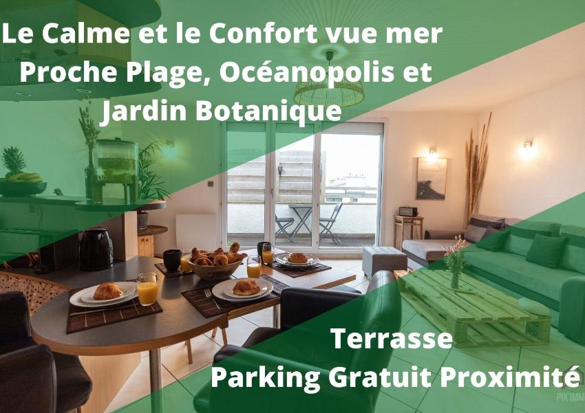 Plage du Moulin Blanc - Vue Mer - Océanopolis