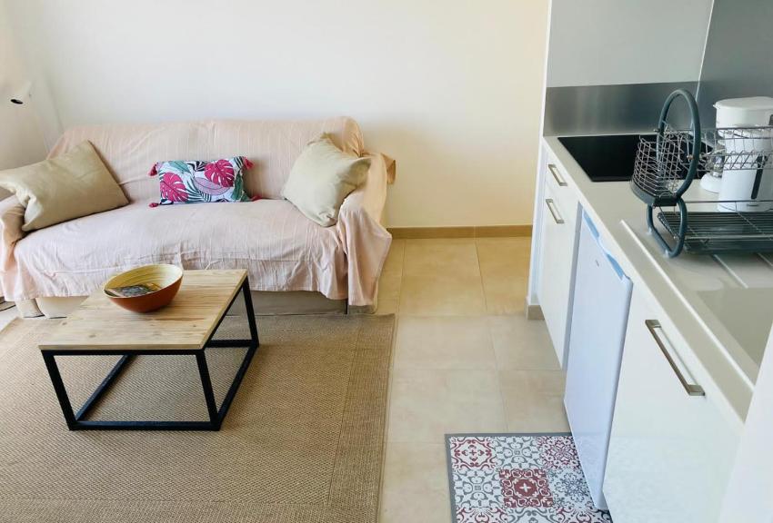 Appartement Vue mer 6 personnes max dans résidence front de mer à Linguizzetta sur la belle plage de Bravone