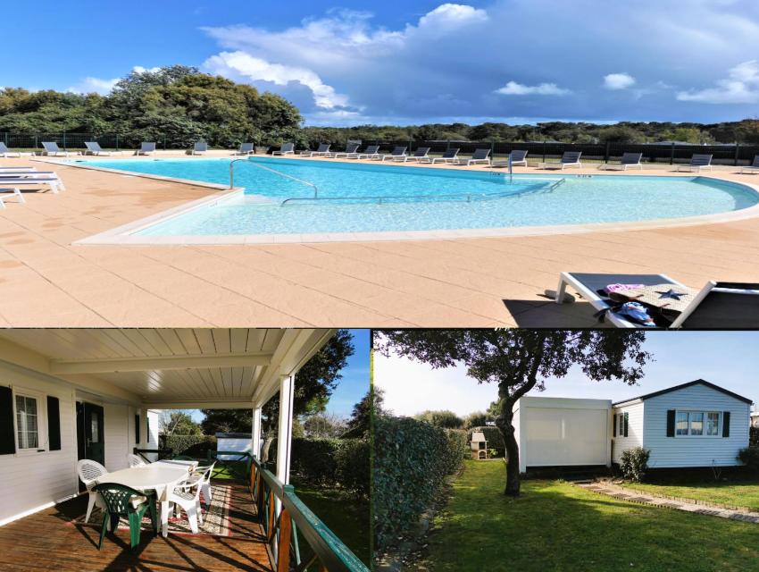 Mobil Home - PISCINE CHAUFFEE INTERIEURE ET EXTERIEURE