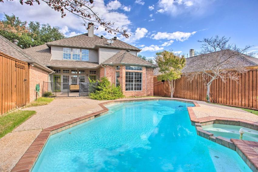 Elegant Plano Home with Private Pool and Hot Tub!