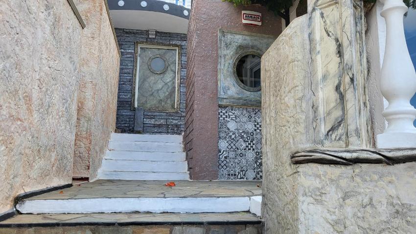 Standard Double twin in blue Aegean