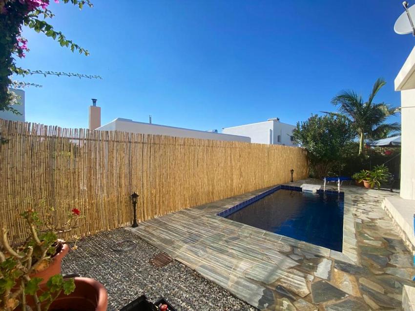 2 bedrooms villa with sea view private pool and enclosed garden at Loutra 4 km away from the beach