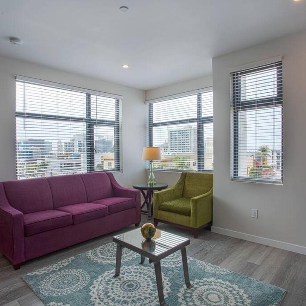 Photograph of One Bedroom Apartment with San Diego Downtown View