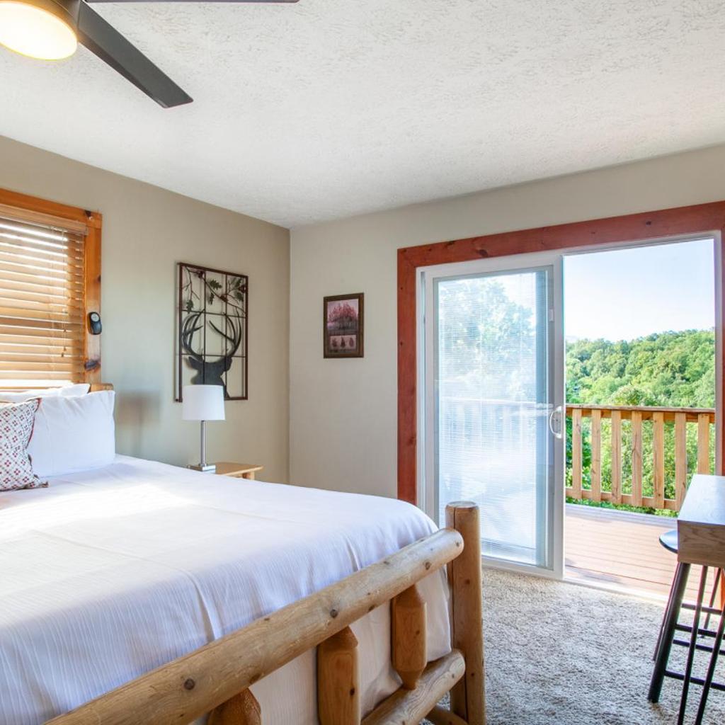 Photograph of Pet-friendly Rustic Cabin with Game Room and Deck