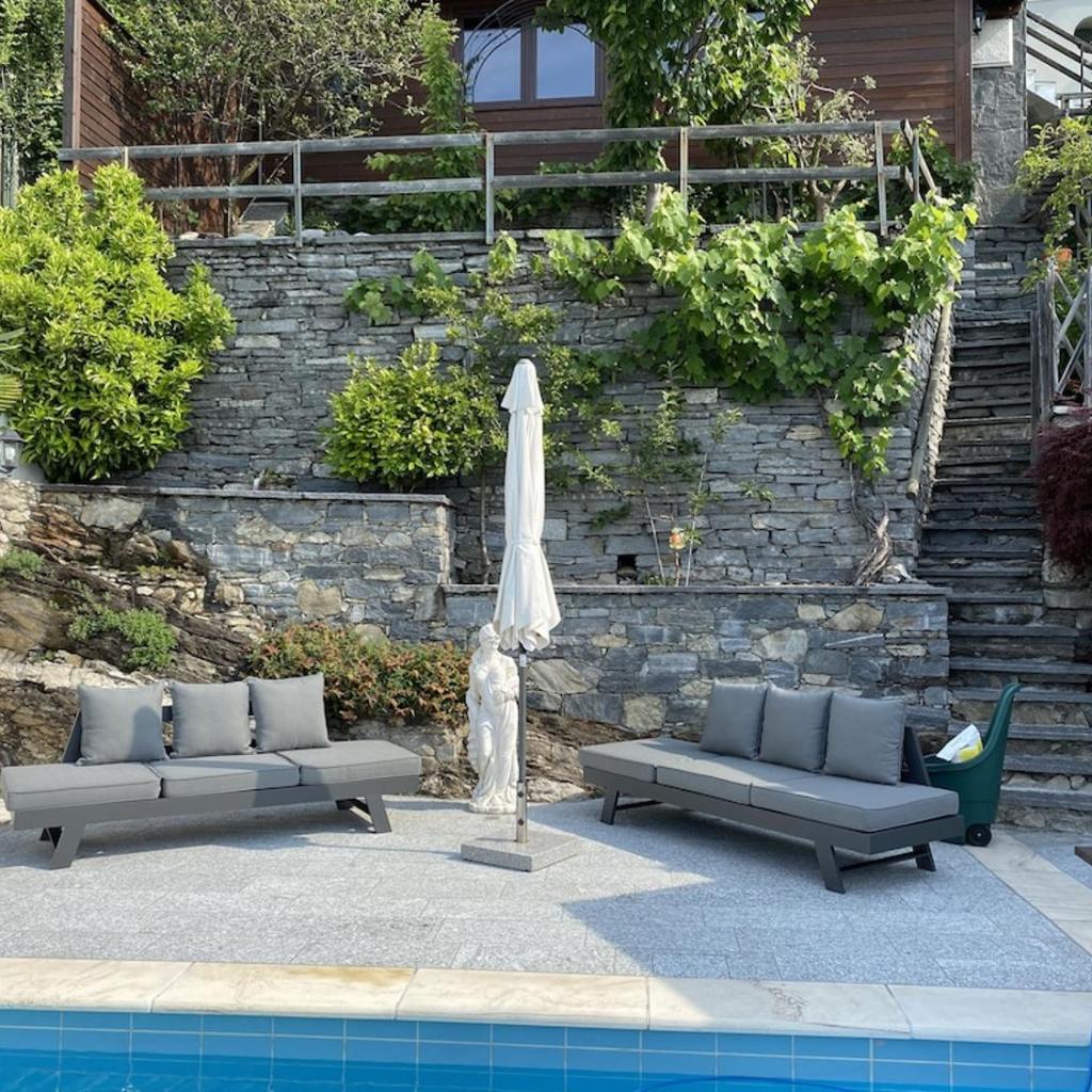 Image 12 - Ferienhaus Patrizia with a fantastic view of Lake Maggiore and the pool