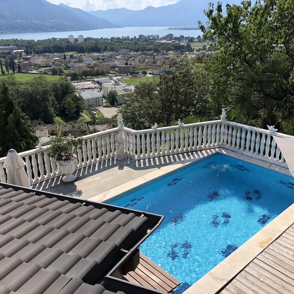 Image 35 - Ferienhaus Patrizia with a fantastic view of Lake Maggiore and the pool