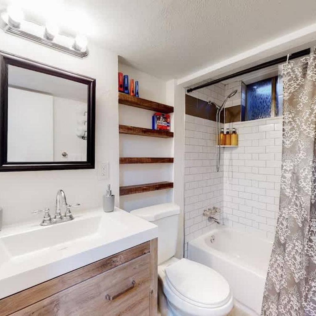 Photograph of Cozy Mountain-Inspired Lower Unit in Denver