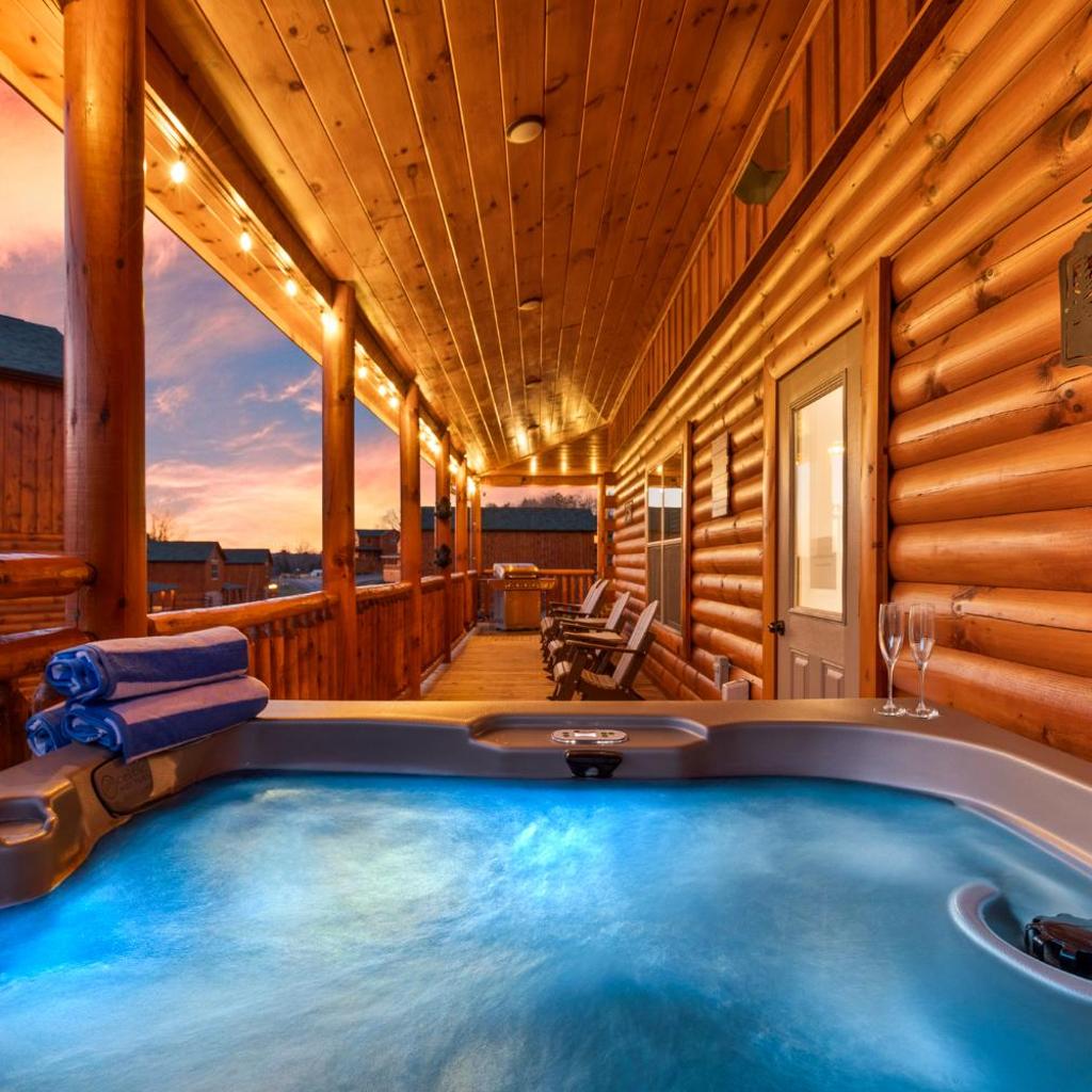 Photograph of Smoky Bear Splash Top Rated Private Pool Cabin with Hot Tub, Mtn Views, Arcade Games, Excellent Location