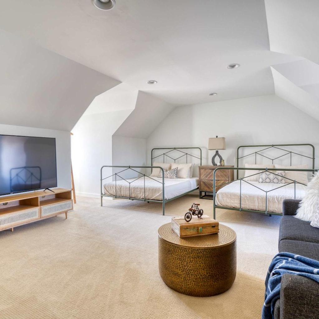 Photograph of Stay Portland - Custom North Tabor Farmhouse - Gym & Kitchen