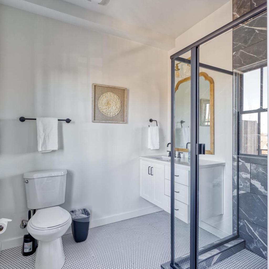 Photograph of Stay Portland - Custom North Tabor Farmhouse - Gym & Kitchen