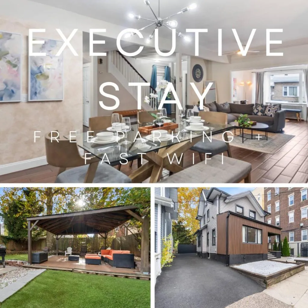 Modern 5BR Corporate Stay 10 Mins to NYC + Parking