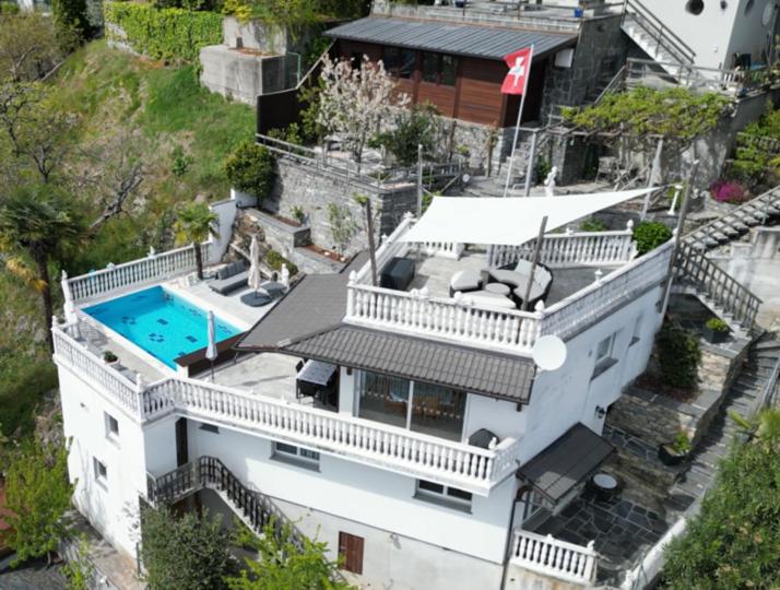 Image 48 - Ferienhaus Patrizia with a fantastic view of Lake Maggiore and the pool