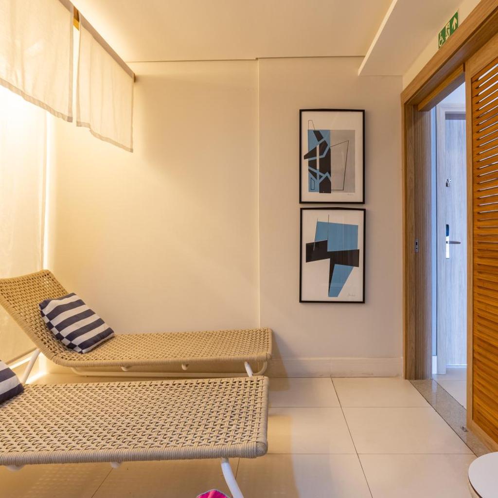 Stay Home Luxo - 1 min da praia do Gonzaga - Estrutura de hotel 4 estrelas - Piscina no Rooftop - Sauna - Academia com vista pro mar — foto 9