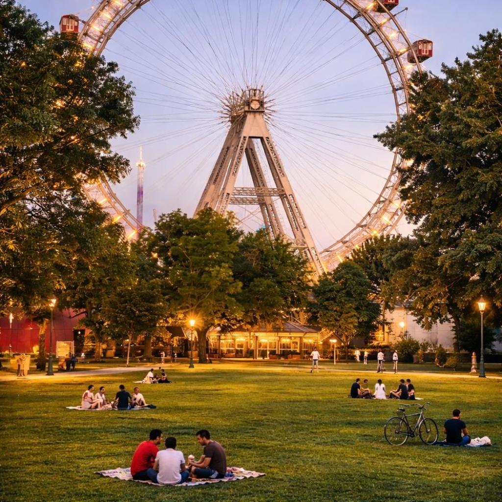Photograph of Center of Vienna Colorful Prater 14