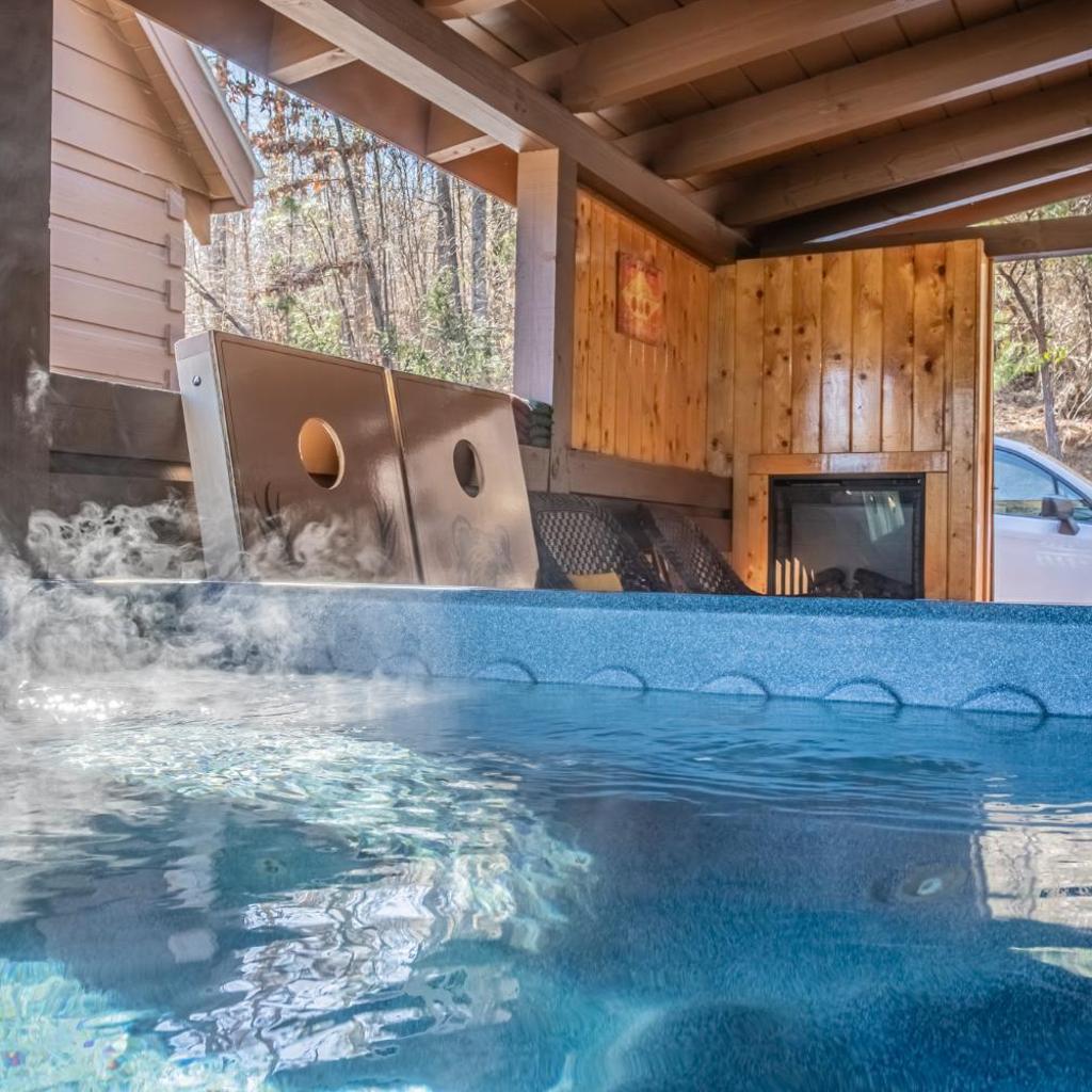 Photograph of Log Cabin | 7 min walk to Downtown Pkwy | Hot Tub