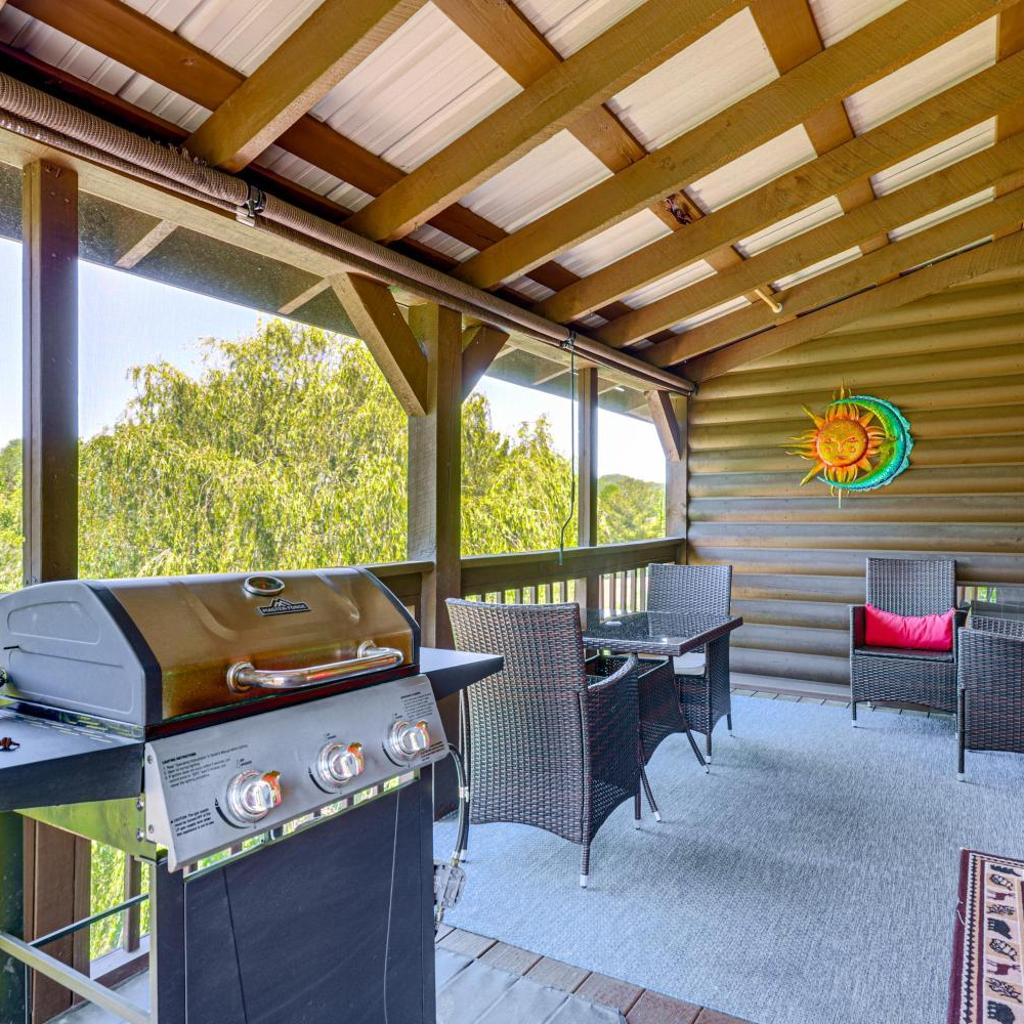 Photograph of Views, Fire Pit + Game Room: Smoky Mountain Cabin