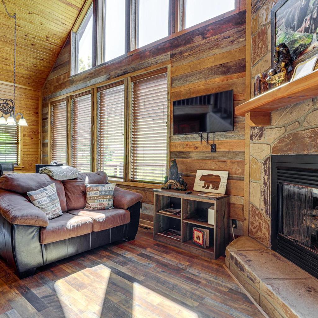 Photograph of Views, Fire Pit + Game Room: Smoky Mountain Cabin
