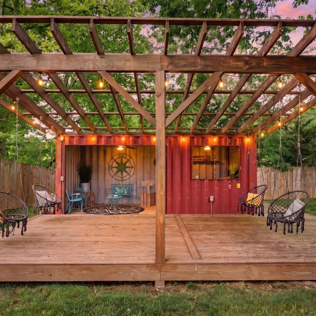 Photograph of Eclectic Asheville Escape with Fire Pit and Yard