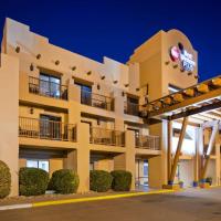 a rendering of a hotel at night at Best Western Plus Inn of Santa Fe