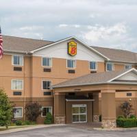 a front view of a hotel with a flag at Super 8 by Wyndham St Robert Ft Leonard Wood Area, Saint Robert