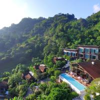 an aerial view of a resort in the mountains at Chantra Khiri Chalet Chiang Mai, Ban Pong
