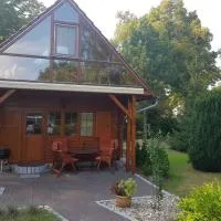 Blockhaus Canow mit Fahrrädern, hotel u gradu Canow