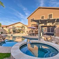 Home with Waterfall Pool and Hot Tub in San Tan Valley!、San Tan Valleyのホテル