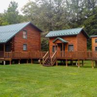 Scenic Log Cabin with Fire Pit and Stocked Creek!