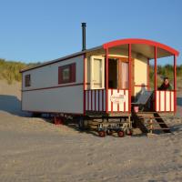 Pipowagen op het strand