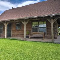 Rustic Carmine Log Cabin with Covered Porch on Farm!