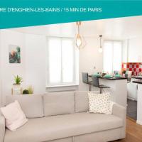 C&oelig;ur de ville Enghien les Bains - 2 pi&egrave;ces Lumineux et Chaleureux - 15 min de Paris, hotel in Enghien-les-Bains