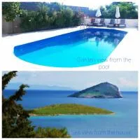 Seaside Pool Villa Porto Rafti with Spectacular Sea View