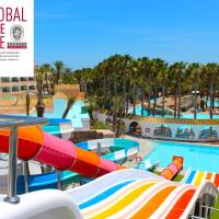 a view of a pool at a resort at Playasol Aquapark & Spa Hotel, Roquetas de Mar