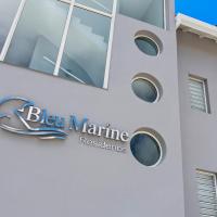 a building with a sign on the side of it at Residence Bleu Marine - Honeymoon apartments, Saint Martin