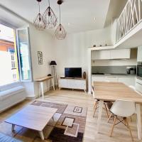 Studio La Pietonne-plage-clim, hotel v Mentonu