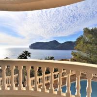 a balcony with a view of the ocean at Villa Camp de Mar, Sea View