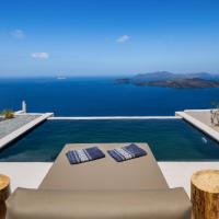 a view of the ocean from a villa at Azanti Suites - Adults Only, Megalochori