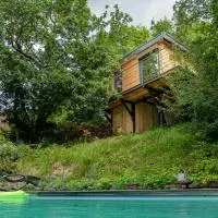 Le Moonloft insolite Tiny-House dans les arbres & 1 séance de sauna pour 2 avec vue panoramique, hotell sihtkohas Osenbach