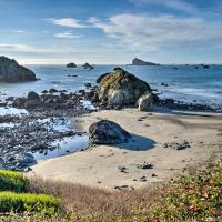 Unique Dog-Friendly Log Cabin Short Walk to Ocean, hotel perto de Aeroporto Jack McNamara Field - CEC, Crescent City