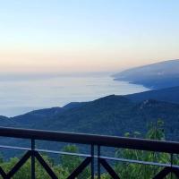 Villa Sklithro in the heart of the forest with magnificent view of the sea just 10 minutes from it
