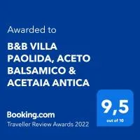 B&B VILLA PAOLIDA,ACETO BALSAMICO & Tastings, hotel en Nonantola