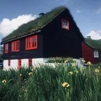 Turf House Cottage - Near Airport, hotel i Miðvágur