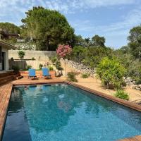Villa Monte e Mare, piscine chauffée, climatisée à 5 mn de la plage de santa giulia, hôtel à Porto-Vecchio