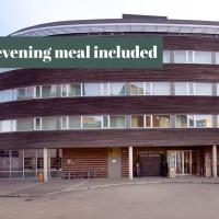 an external view of a building with the words event meal included at Clarion Collection Hotel Aurora, Tromsø