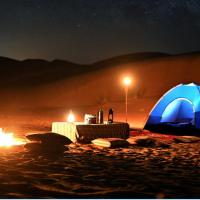 Overnight Desert Safari Dubai + Food and Transportation, Stay in Desert Camps, hotel in Hunaywah